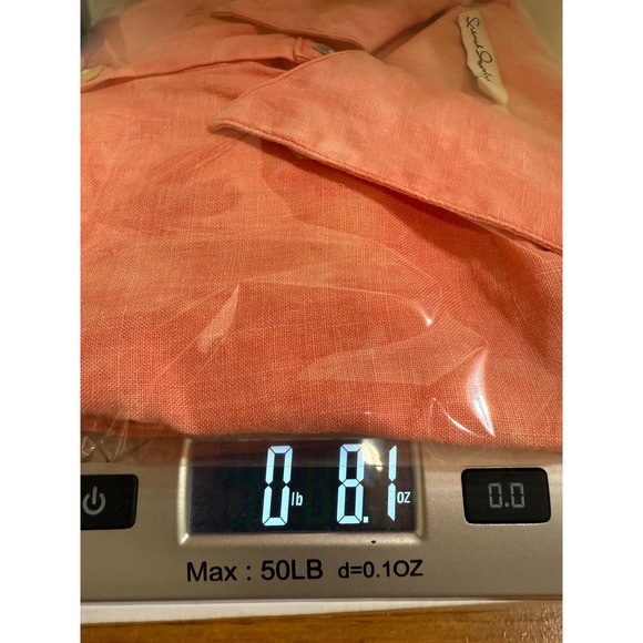 French Laundry Women's‎ Linen Blend Tie Dye Button Front Blouse Coral Size L - Picture 10 of 10